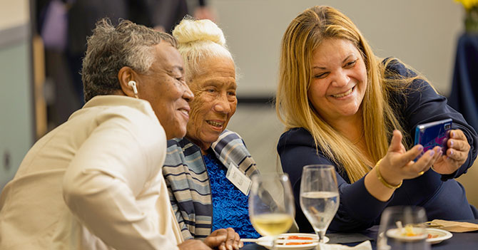 alumni at an event