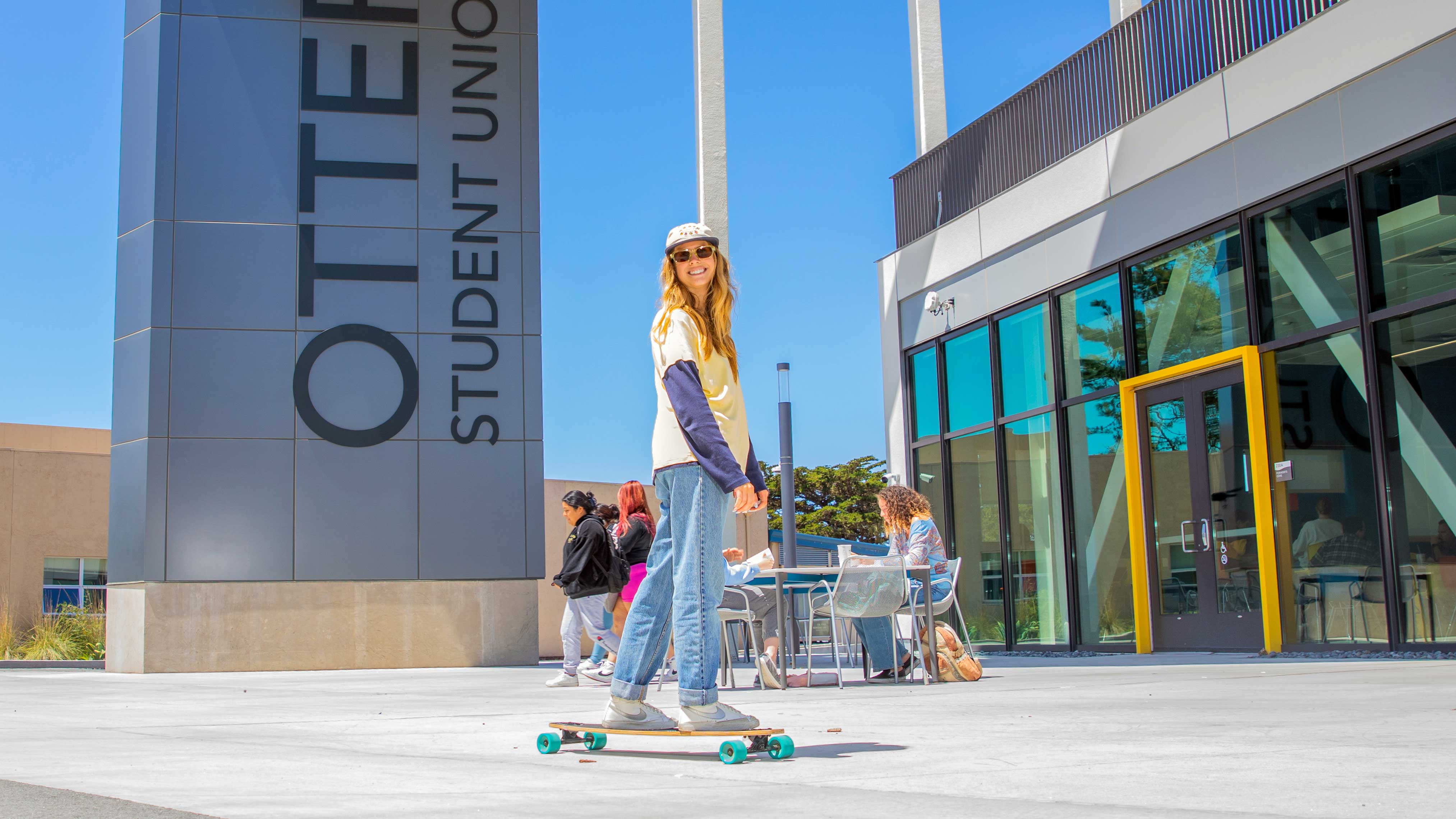 student on a skateboard